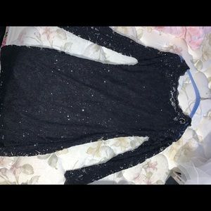black dress (short) lace with sleeves
